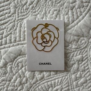 Chanel Gold Flower Brooch Bookmark